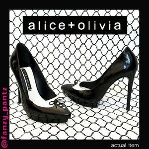 🎉HP Alice & Olivia Daniel tuxedo platform pump 8